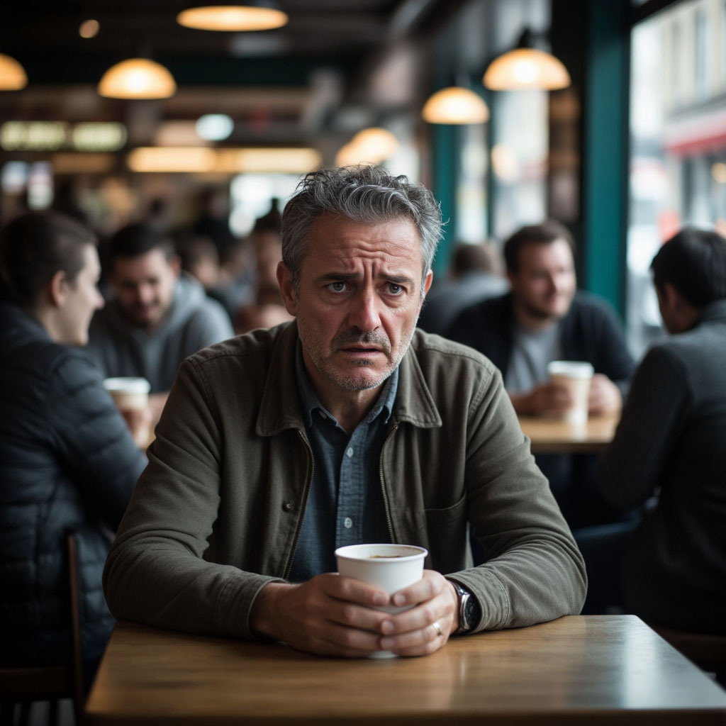 Одиночество в жизни.  Сгенерировано нейросетью Алиса