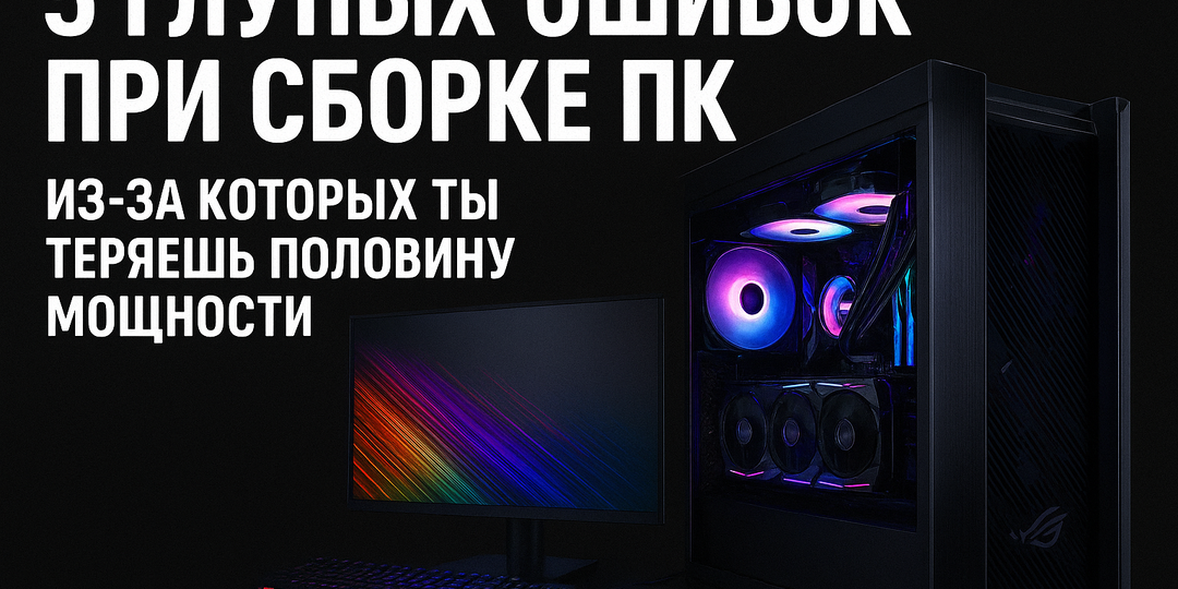 5 глупых ошибок при сборке ПК, из-за которых ты теряешь половину мощности