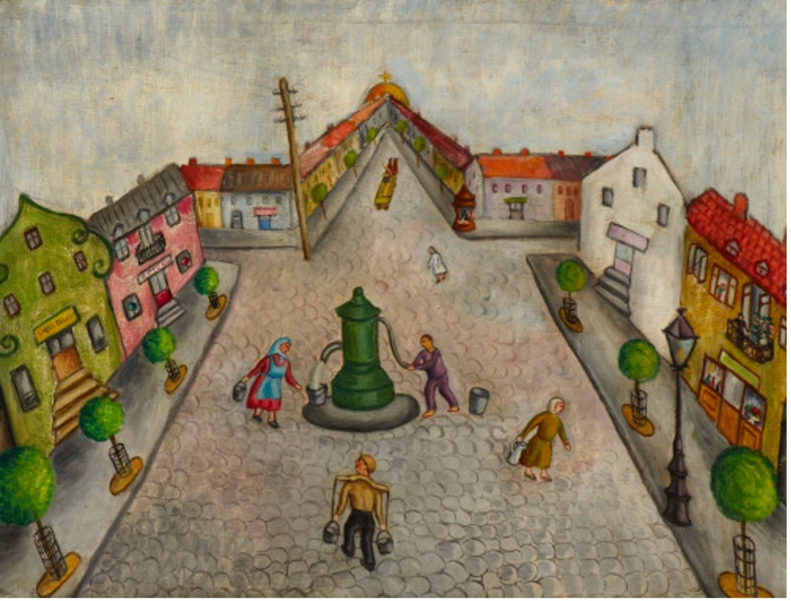 Местечко. Картина художницы Ханы-Гитли Ковальской.