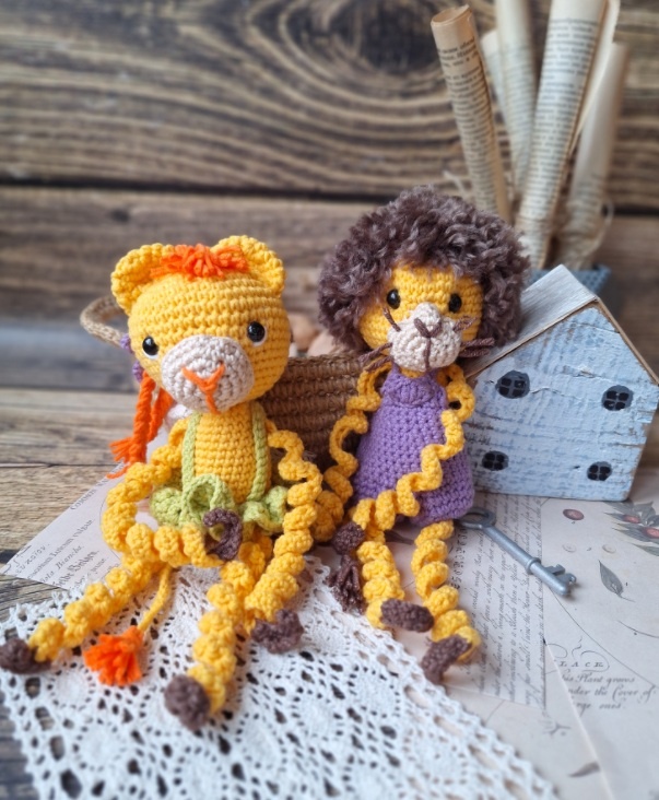 львята связаные крючком