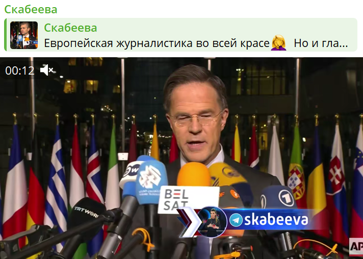    Скриншот:Telegram/Скабеева