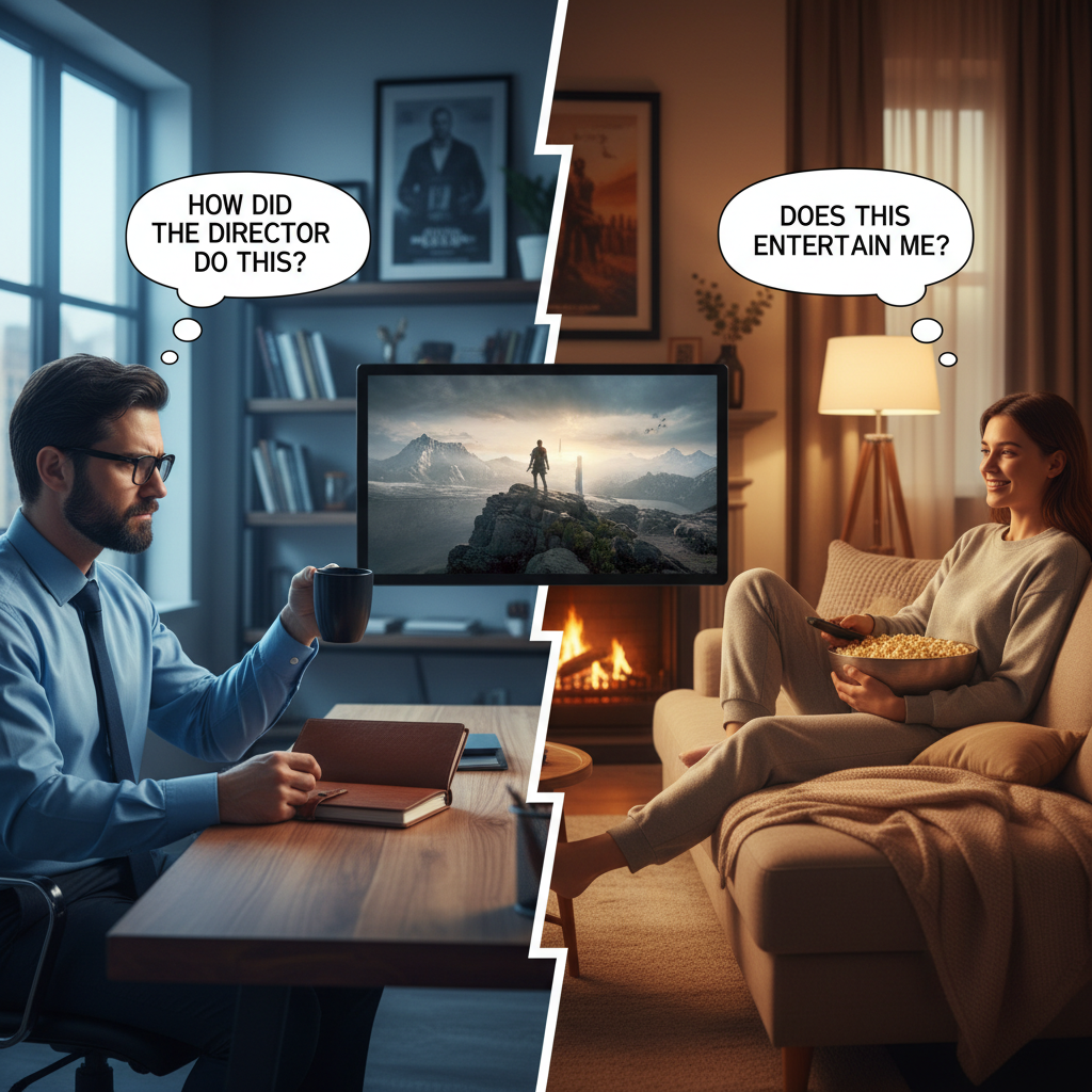 Два взгляда на один фильм.   (AI-сгенерировано)