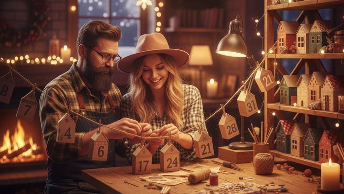 Как сделать адвент-календарь своими руками: 7 простых идей. Обложка © Nano Banana AI