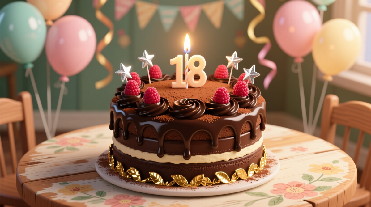 Шоколадный торт на день рождения