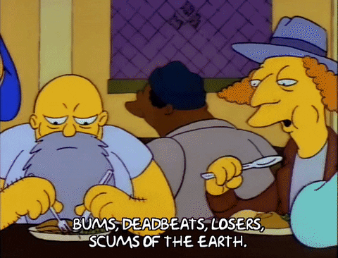 Попрошайки, тунеядцы, неудачники, отребье. 