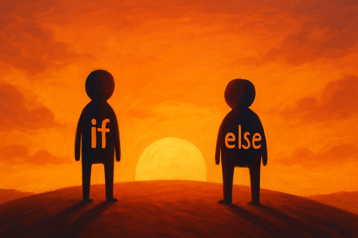 if и else уходят в закат