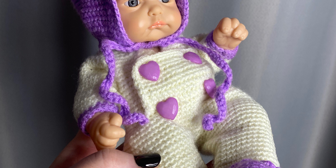 Мастер-Класс "Комбинезон для пупсика". Одежда для пупса. Вязание крючком.