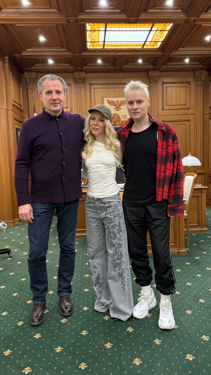 На встрече в Белгороде с губернатором Белгородской области Вячеславом Гладковым.