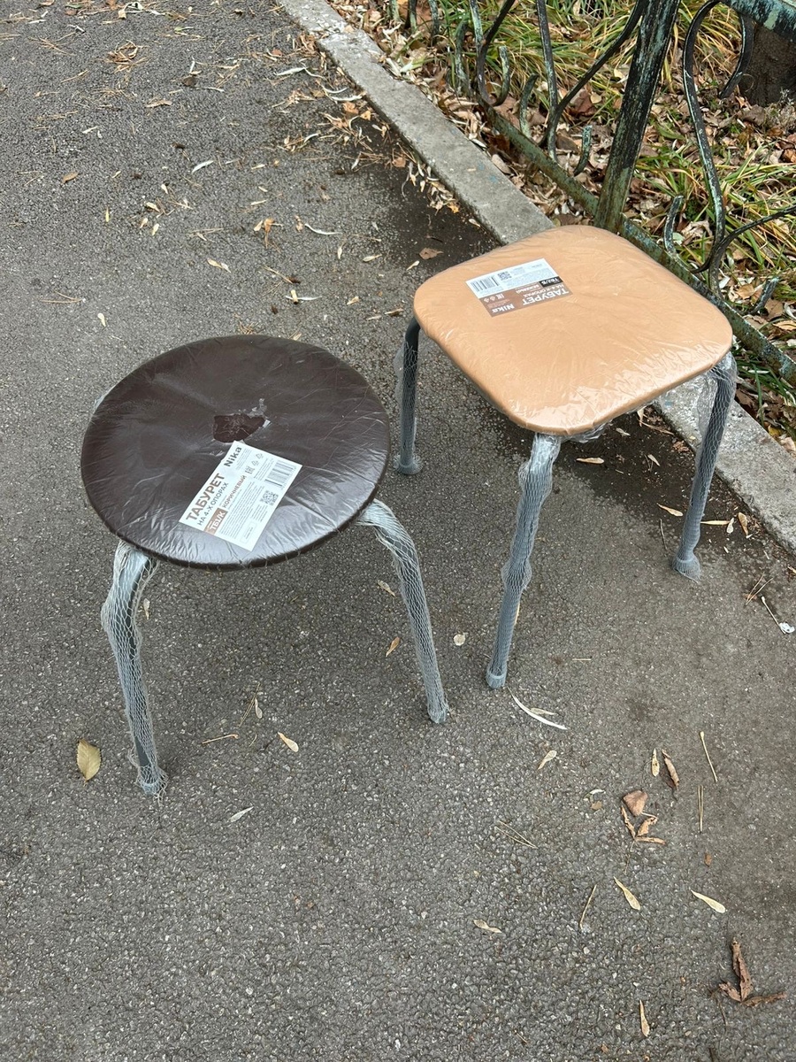 новые табуретки из бака