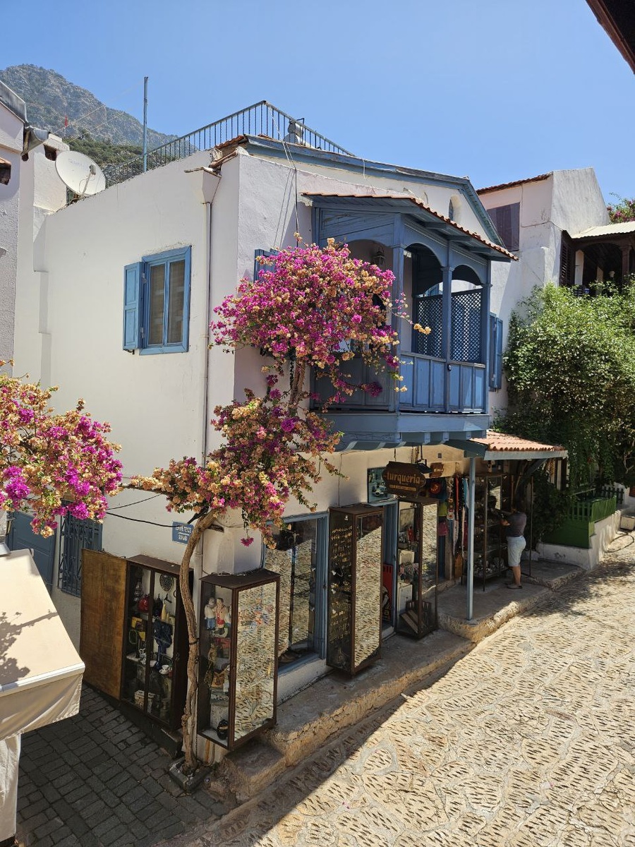 Центральная улица Каша днём и ночью