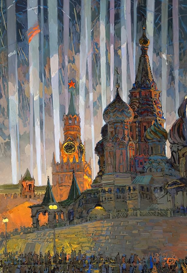 Г.П.Рейнер. Город вечной славы. 1947. Калужский музей изобразительных искусств.