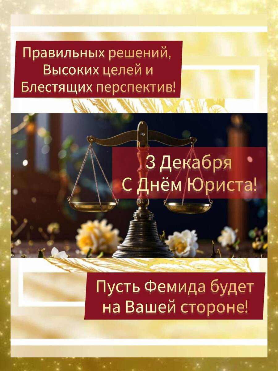 3 Декабря. С Днём Юриста! Мариета Аслановна Мешвез. Юридическая Компания "Высшая Справедливость".
