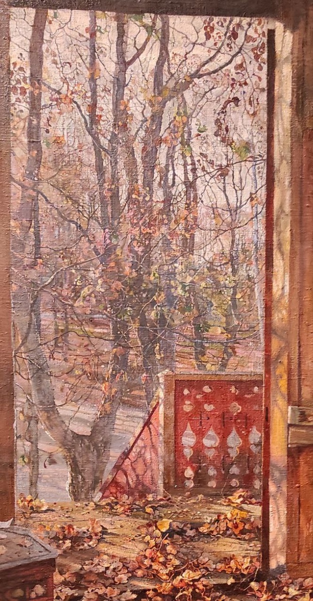 Фрагмент картины «Опавшие листья» (1915-1929) Исаака Бродского (1883-1939).