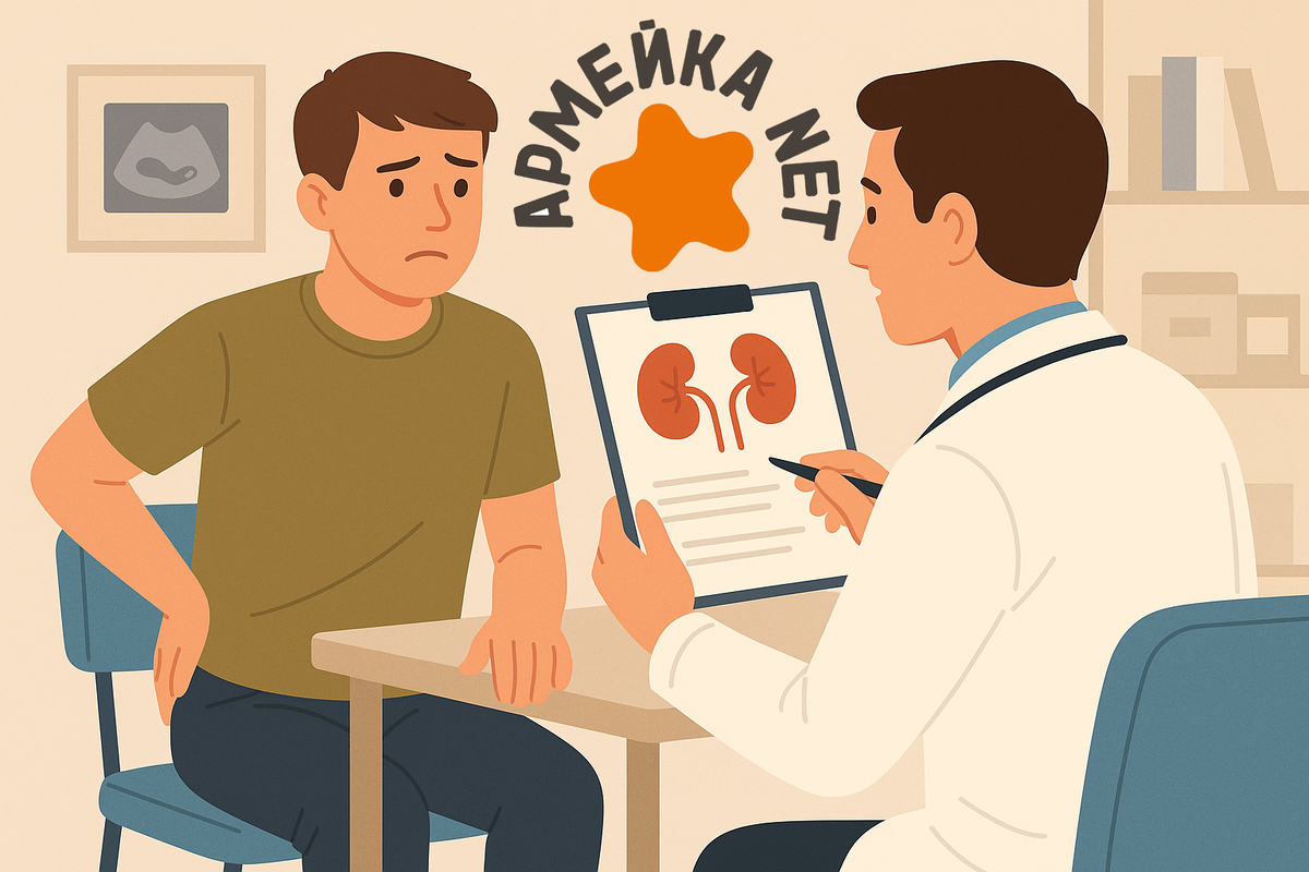Парень проходит обследование почек