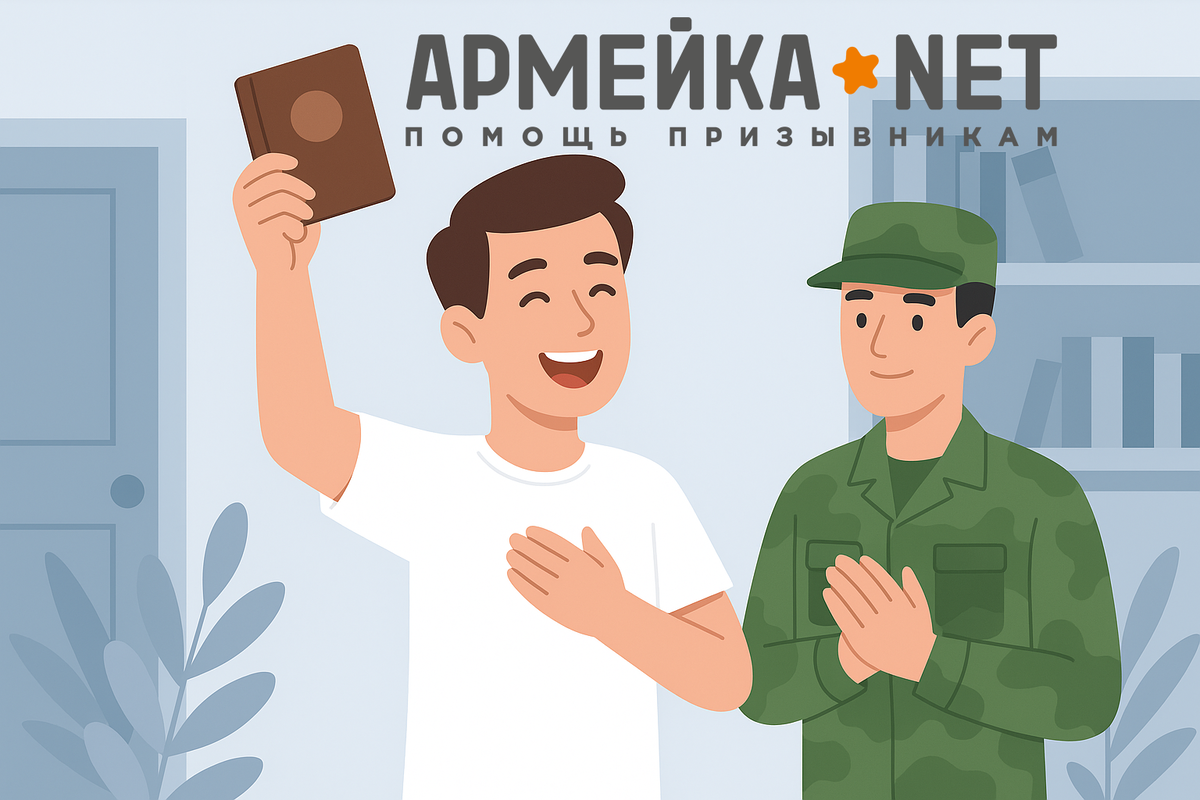 ПАрень получил военный билет