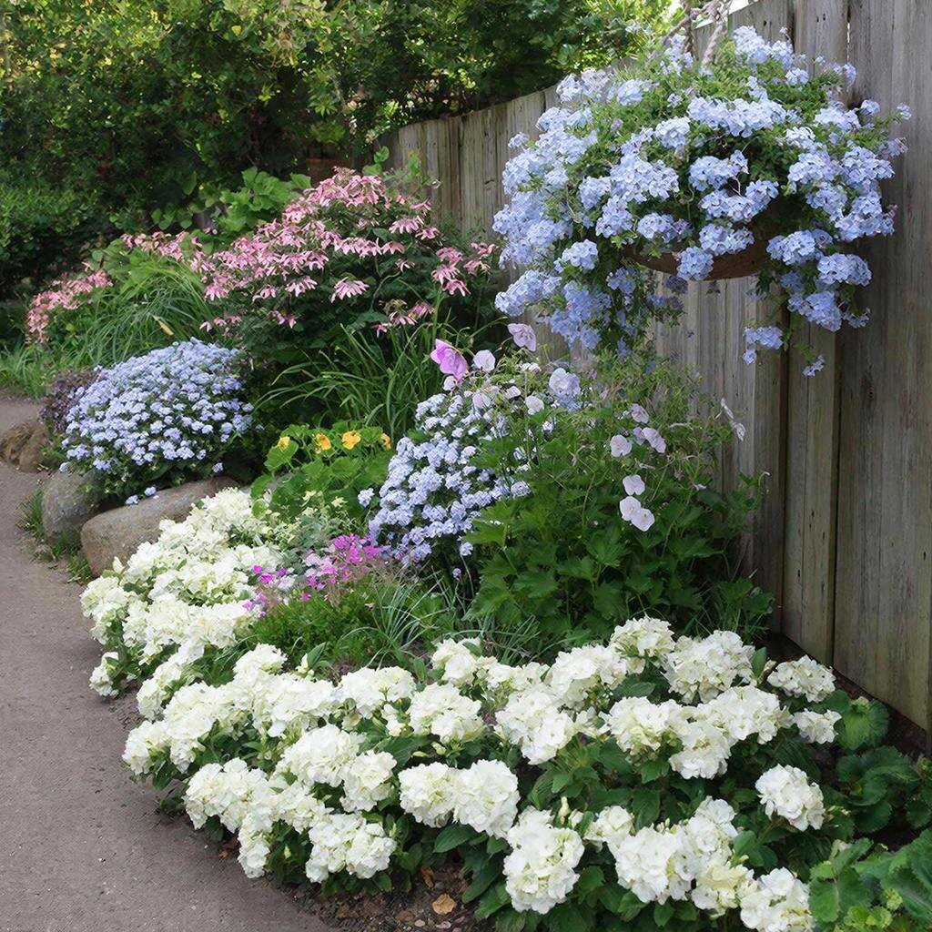 Вариант посадки цветов в саду