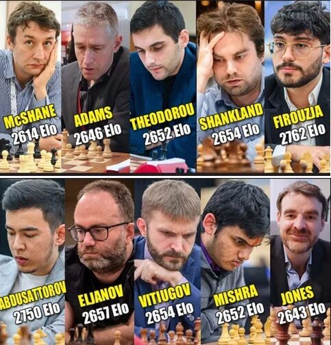 Участники международного шахматного турнира в Лондоне.