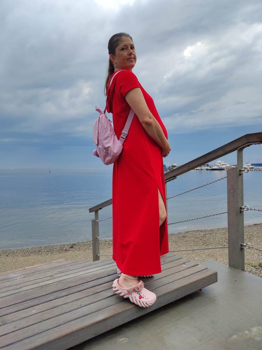 За три дня до родов.