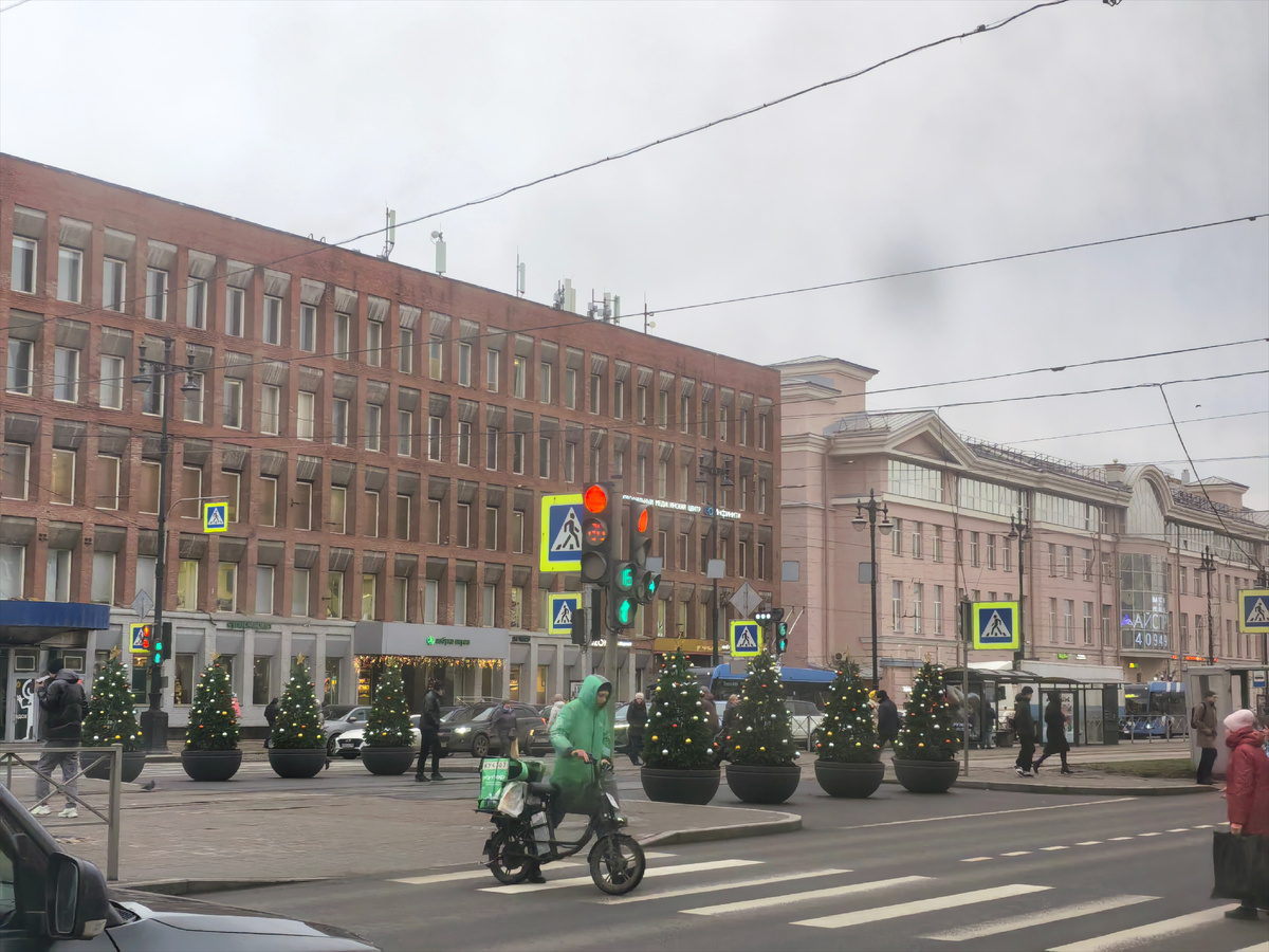 Московский проспект в ёлках