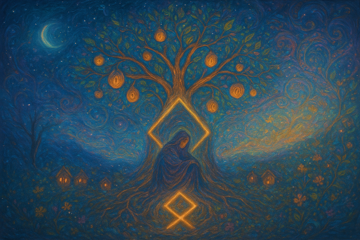 Сила Рода и забота ангелов: руны Беркана и Отила в гадании на дом, корни и духовную защиту