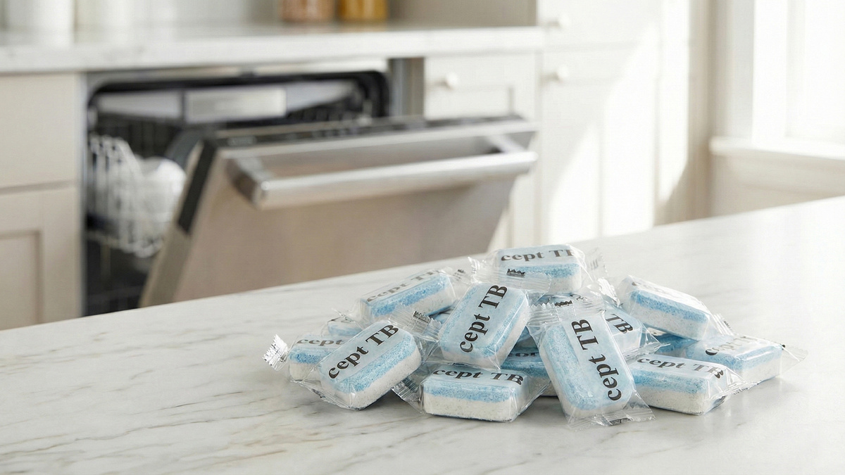 Капсулы-таблетки для посудомоечной машины в индивидуальной упаковке