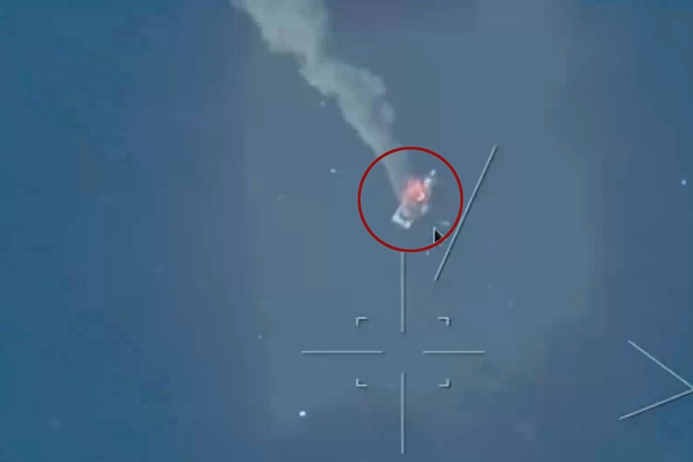    Кадры уничтожения БЭК противника в Черном море Фото: Министерство обороны РФ