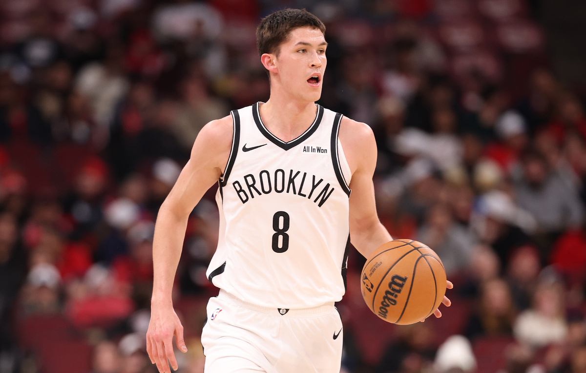    Баскетболист "Бруклина" Егор Демин  Michael Reaves/Getty Images