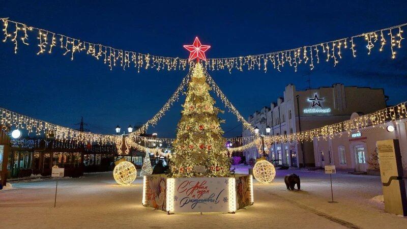     Новогодний городок на ул. Мало-Тобольская. Анна Зайкова