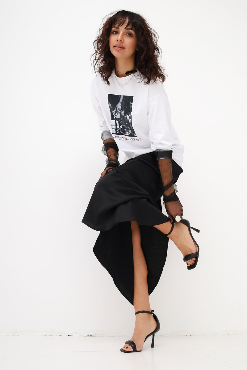 Юбка вечерняя женская черная