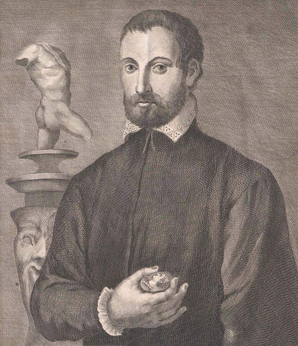 Бенвенуто Челлини (3 ноября 1500 - 13 февраля 1571). Портрет кисти Карлоне Джованни