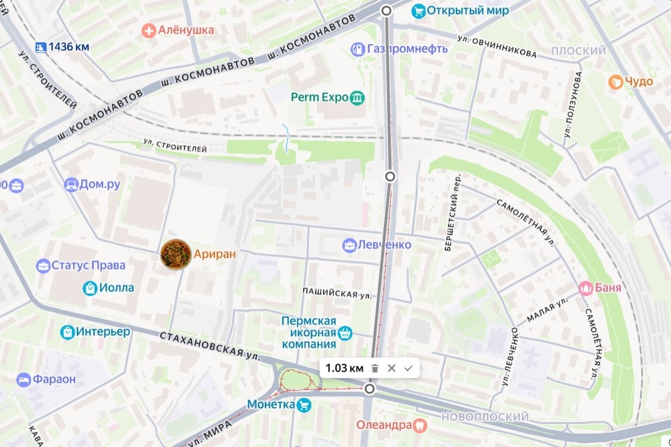    Фрагмент онлайн-сервиса «Яндекс Карты»