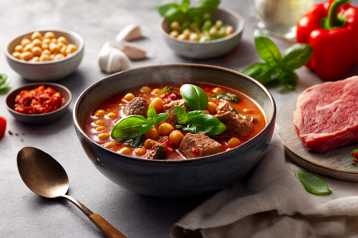    Нут в рагу любят за то, что он делает блюдо сытнее и помогает соусу стать гуще без всякой муки.