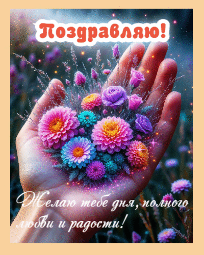 Желаю тебе дня, полного любви и радости.