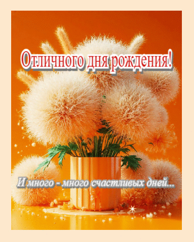 Отличного дня рождения.