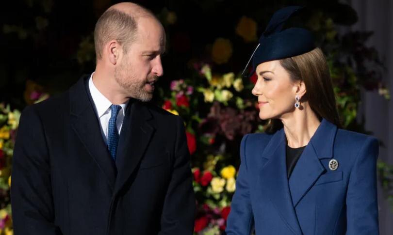    Источник: Getty Images | Герцогиня Кейт и принц Уильям приветствуют президента Германии