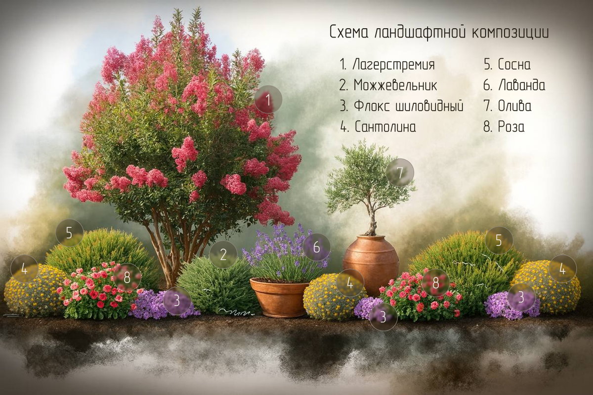 Схема ландшафтной композиции