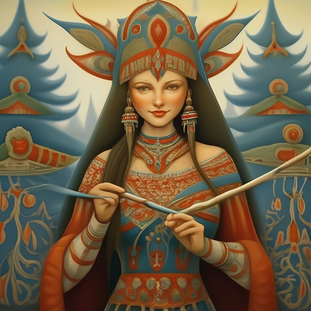 shedevrum.ai Макошь рукодельница славянская мифология.