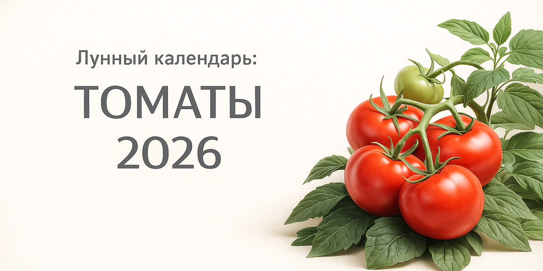 Томаты по Лунному календарю 2026: лучшие дни посева, ухода и урожая по месяцам
