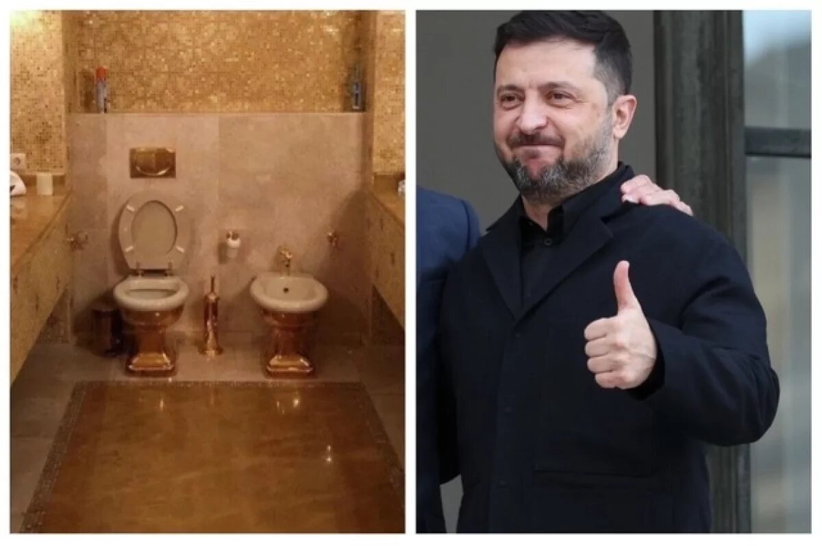    Жители Британии уверены, что у Зеленского тоже есть золотой унитаз