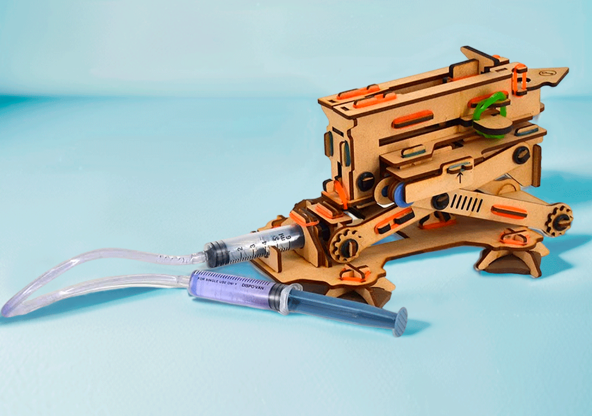 Деревянный конструктор для детей Smartivity Гидравлическая катапульта с самолётами