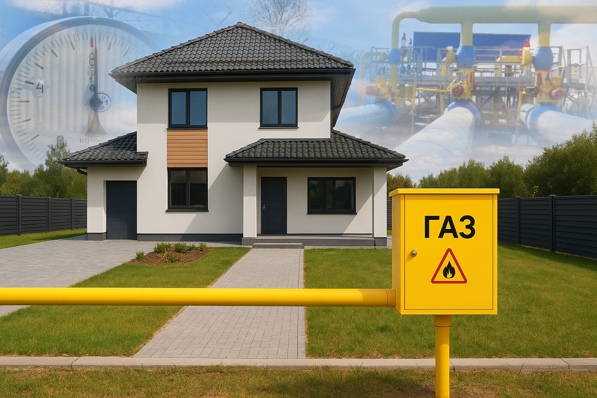 Фото: Газификация загородного дома; коллаж ИК2К