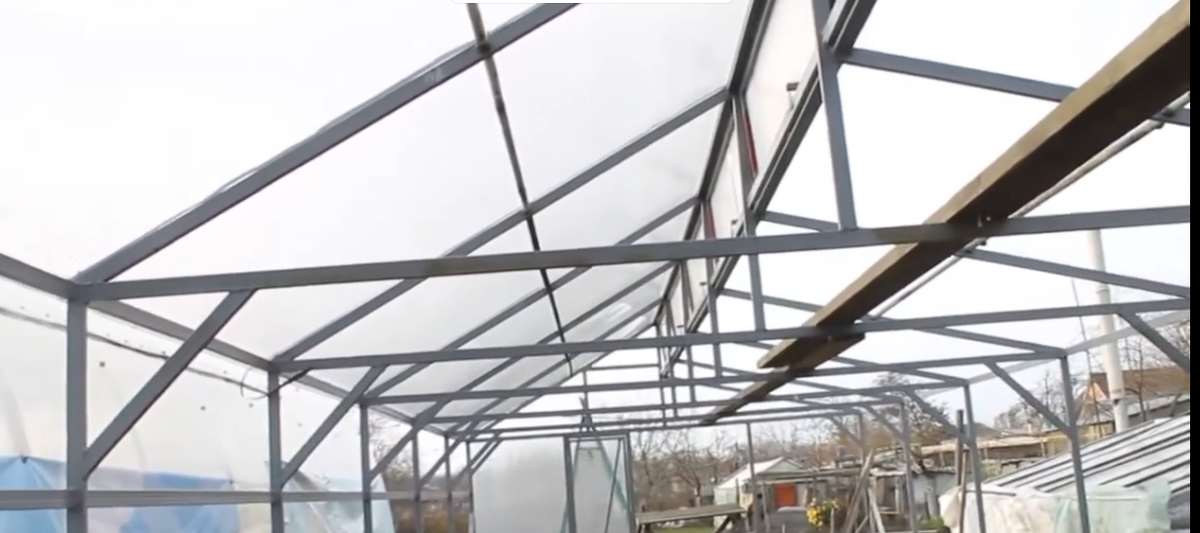 Форточки в средней части теплицы