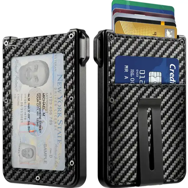 Мужской тонкий кожаный картхолдер