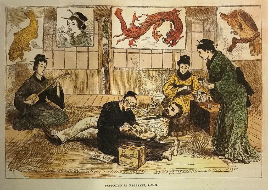 ‘Tattooing at Nagasaki, Japan’, Illustrated London News, 2 December 1882,