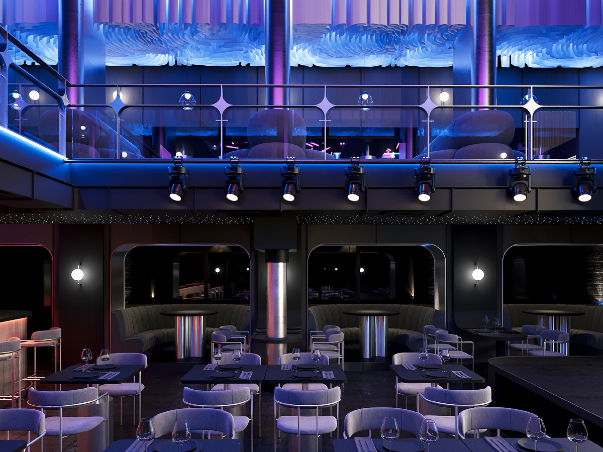 фото дизайна  ресторана-клуба от студии MORS interiors