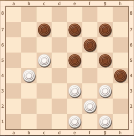 1.gf4 2.h2 (2.b6 3.d4 4.h2=) h6 3...cd6 4.a5 5...d6 6.cd4 fe5 8.d2 c5 9. c3 d6 10.cd4 b4 11.c5 a3 12... a3 13. d4 a1 14.c5 g7 15. f8 gb2 =