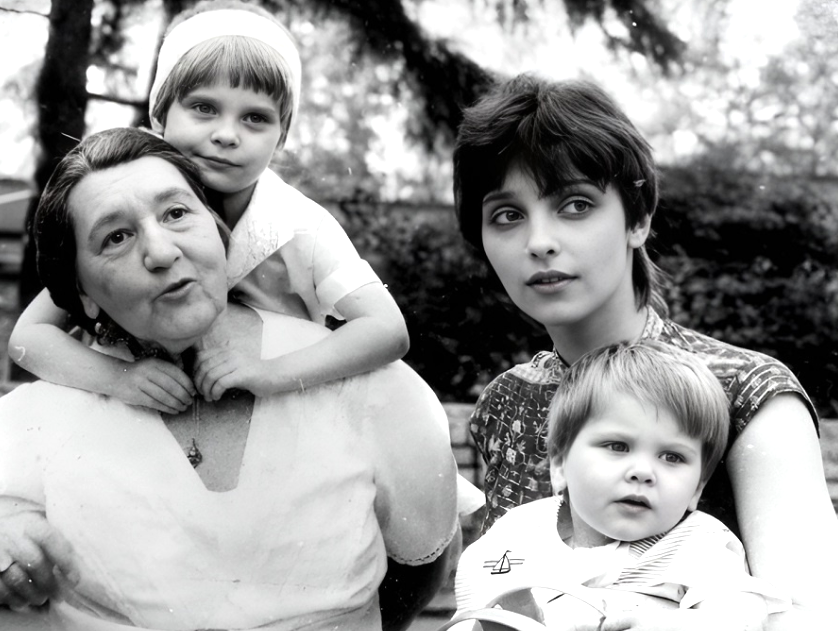 на фото Наталья с бабушкой, и мама Натальи с братом Володей