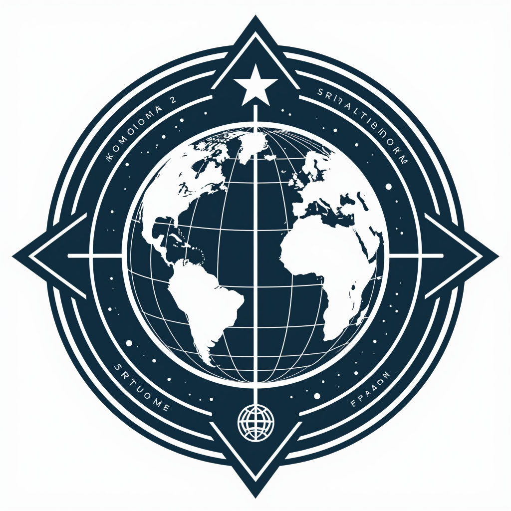 Вот такую эмблему КОМКОН-2 нам нарисовала нейросеть. Надписи не переделывали