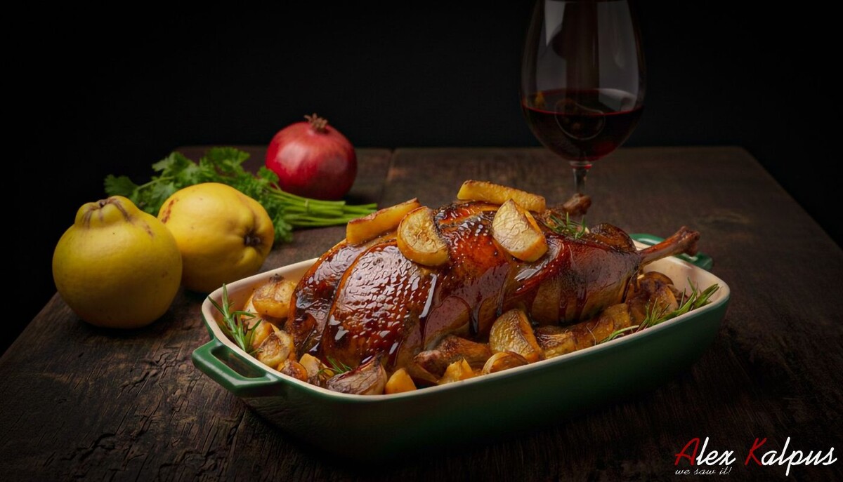 Грузинская медовая утка с айвой: танец осенних и даже зимних ароматов