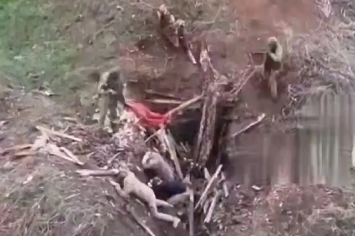    Два бойца РФ взяли штурмом укрытие ВСУ и захватили в плен украинских солдат